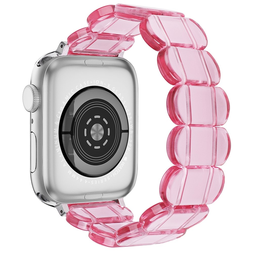 Elastiskt resinarmband Apple Watch 45mm Series 7 rosa