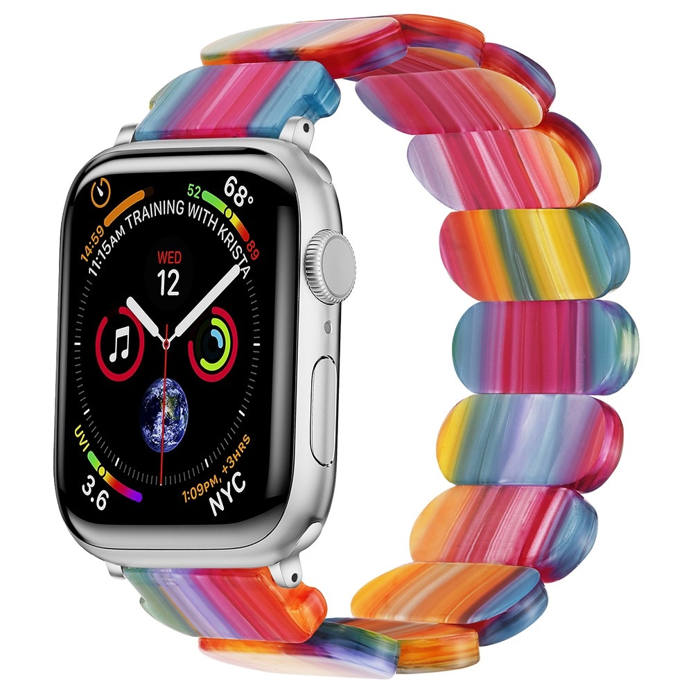 Elastiskt resinarmband Apple Watch SE 44mm regnbåge