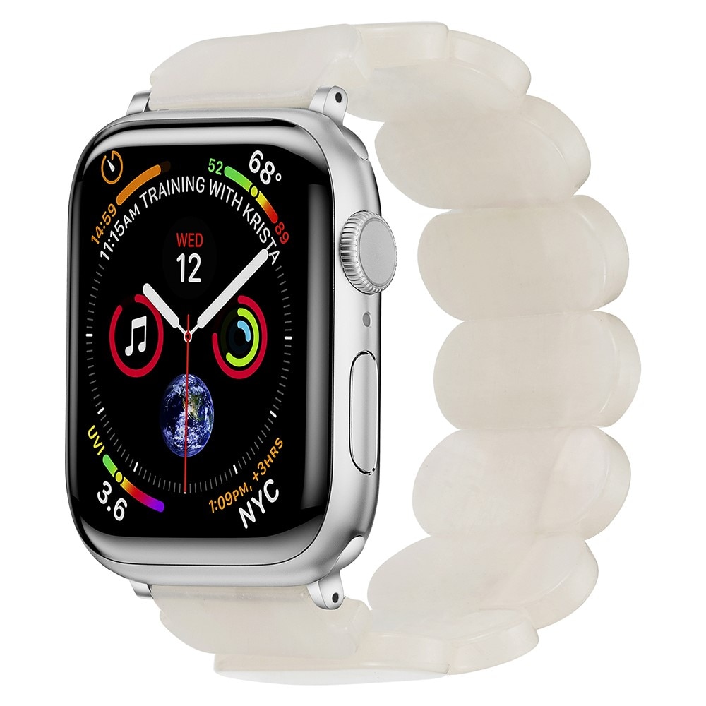 Elastiskt Resinarmband Apple Watch 41mm Series 8 vit