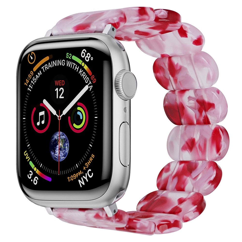 Elastiskt Resinarmband Apple Watch 41mm Series 8 rosa mix