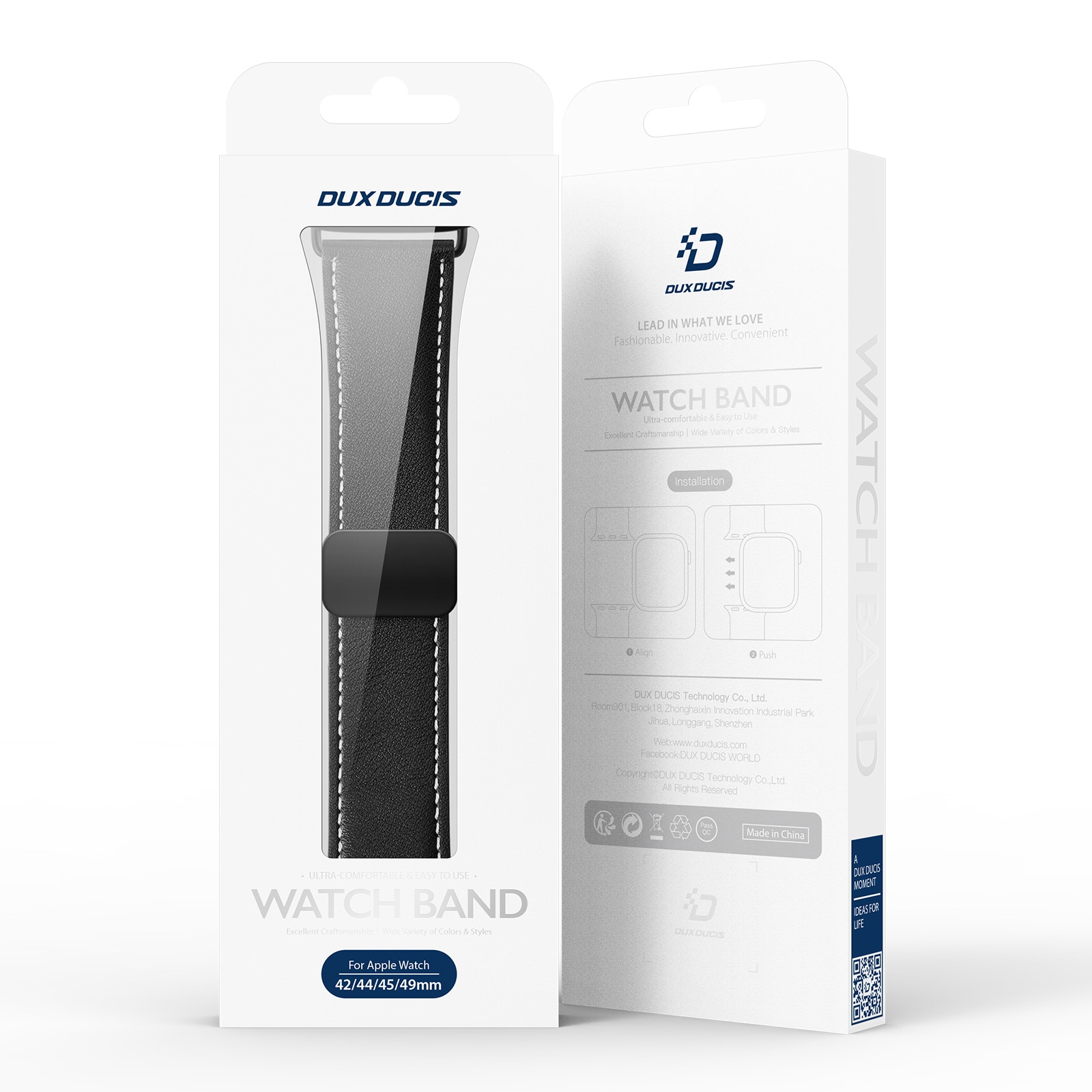 Läderarmband Apple Watch Series 11 42mm Svart