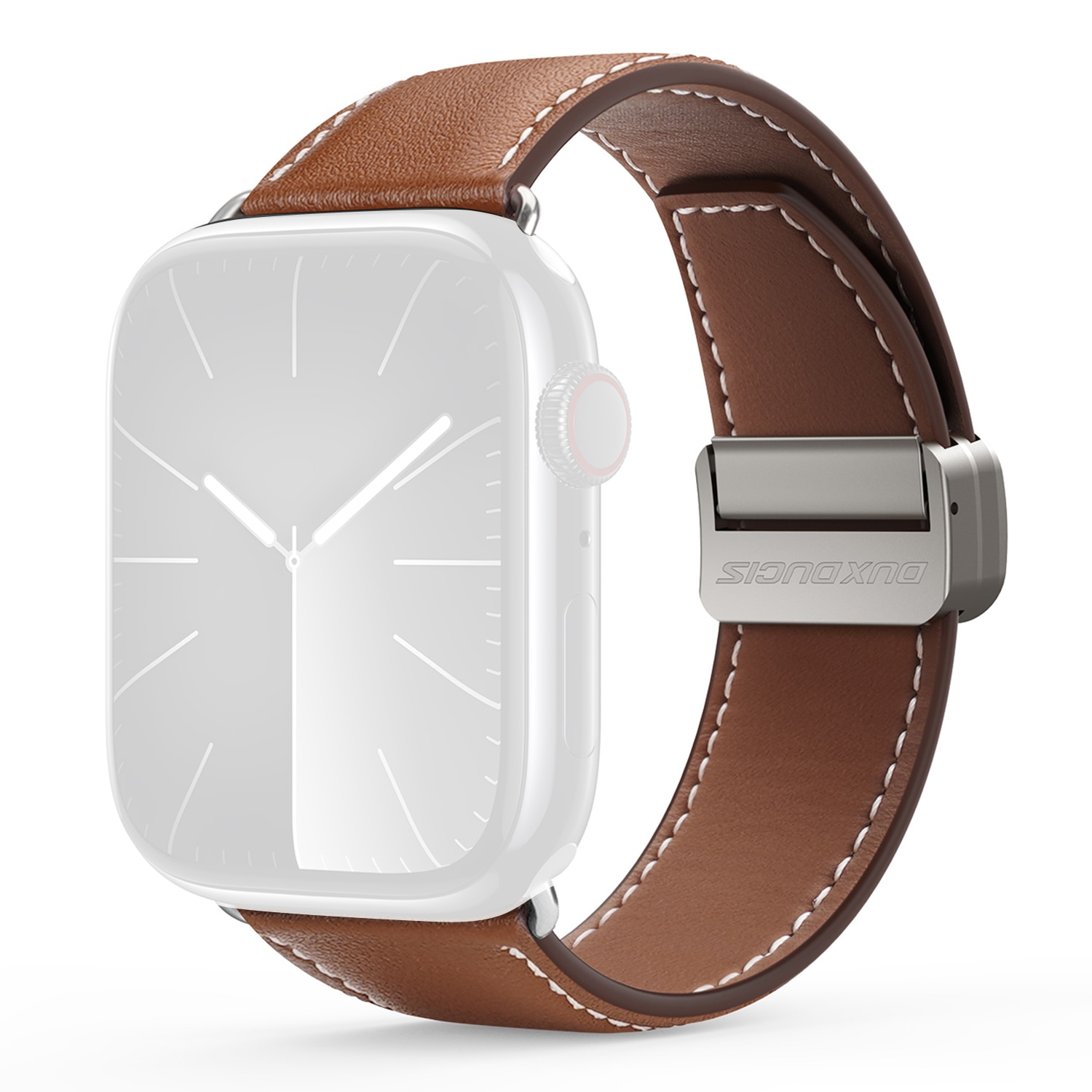 Läderarmband Apple Watch Series 11 42mm Brun