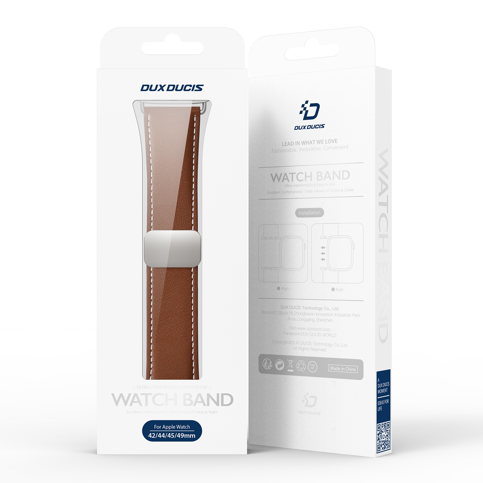 Läderarmband Apple Watch Series 11 42mm Brun