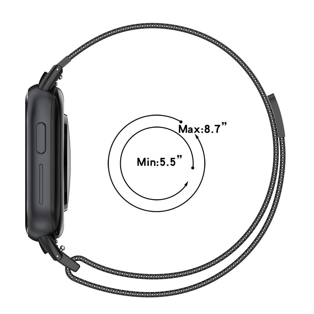 Armband Milanese  Honor Watch 4 Svart