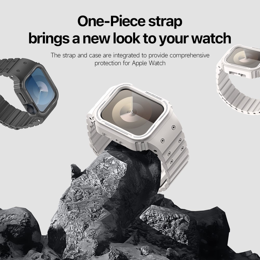 OA Series Skal + Silikonarmband Apple Watch 41mm Series 9 vit