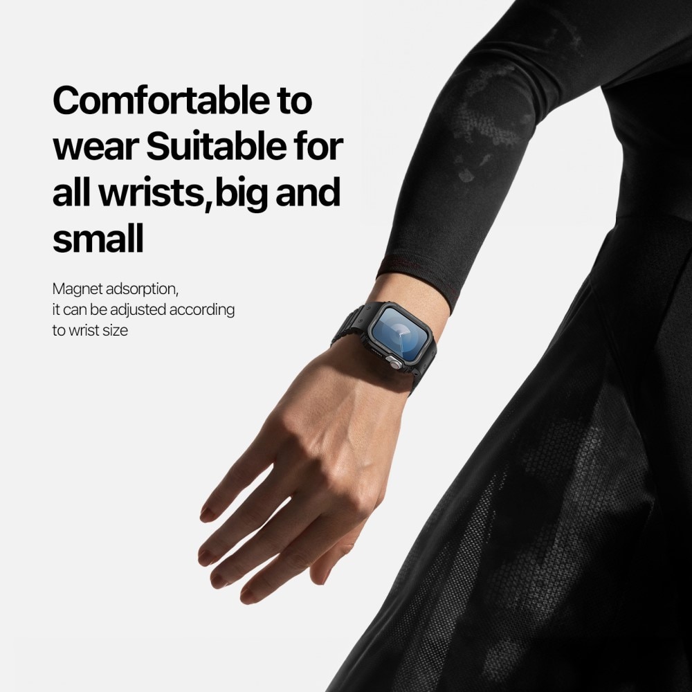 OA Series Skal + Silikonarmband Apple Watch 41mm Series 7 svart