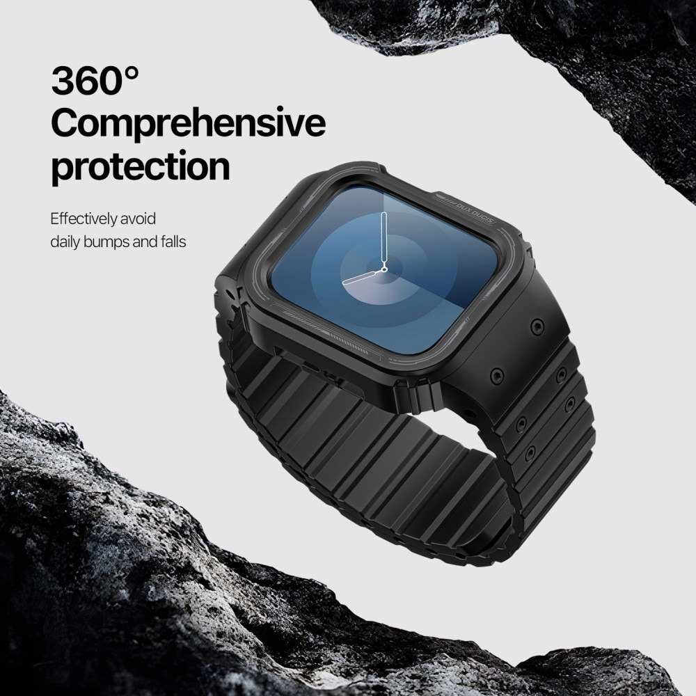 OA Series Skal + Silikonarmband Apple Watch 41mm Series 7 svart