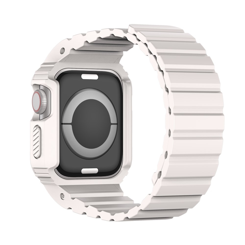 OA Series Skal + Silikonarmband Apple Watch 45mm Series 7 vit