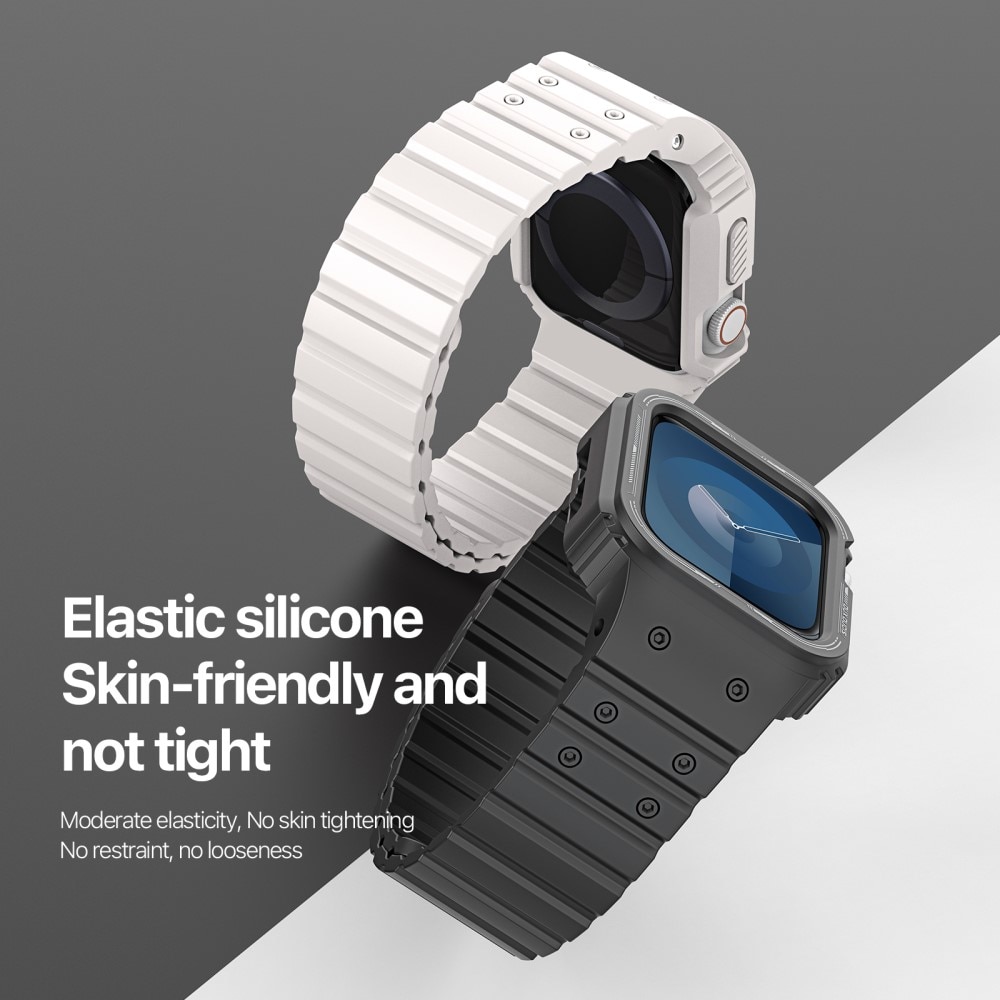 OA Series Skal + Silikonarmband Apple Watch 45mm Series 9 vit