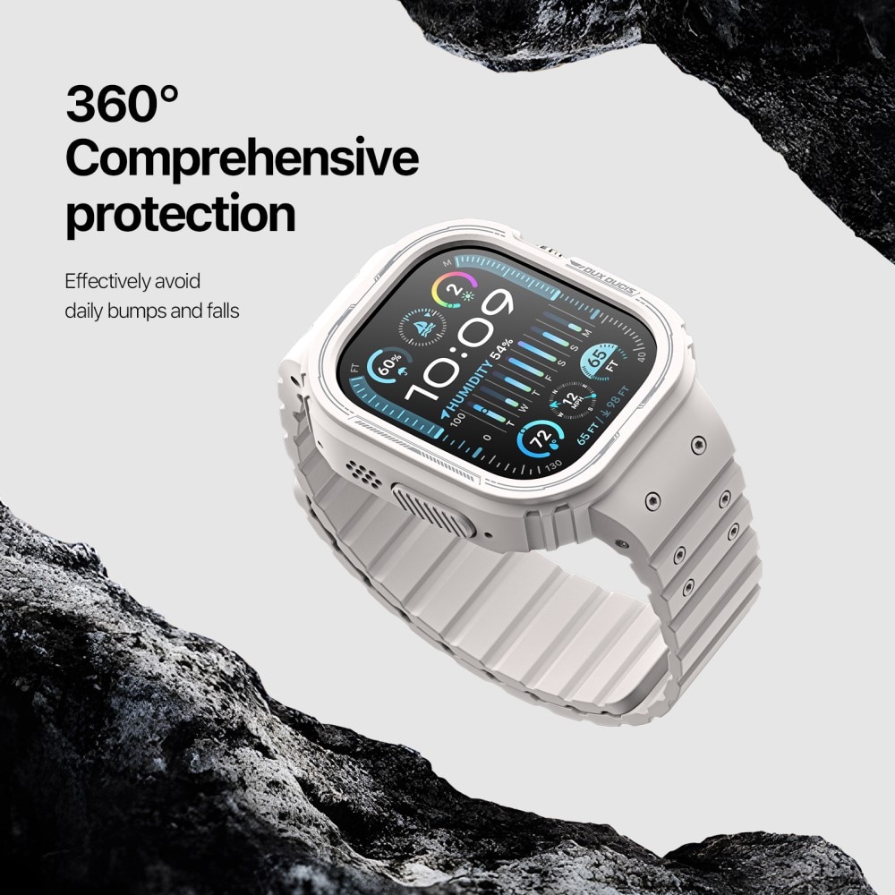 OA Series Skal + Silikonarmband Apple Watch Ultra 2 49mm vit