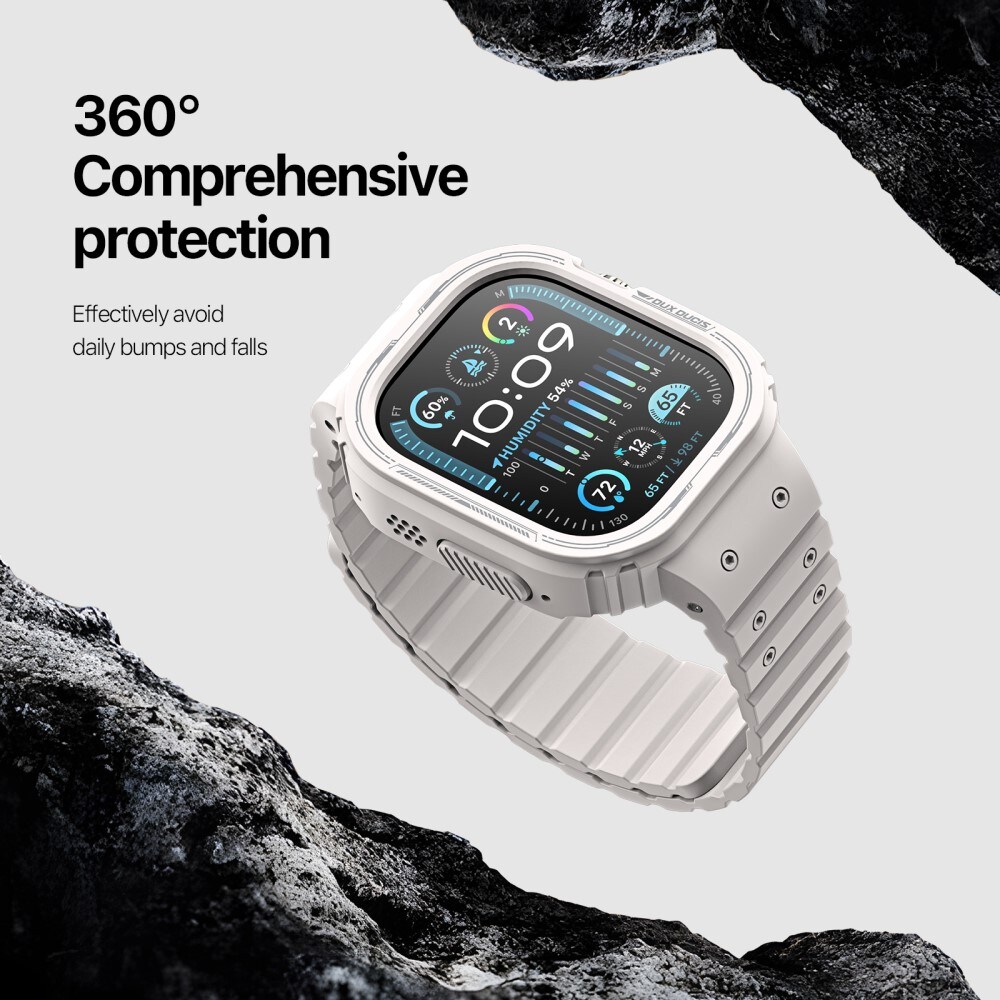 OA Series Skal + Silikonarmband Apple Watch Ultra 49mm vit