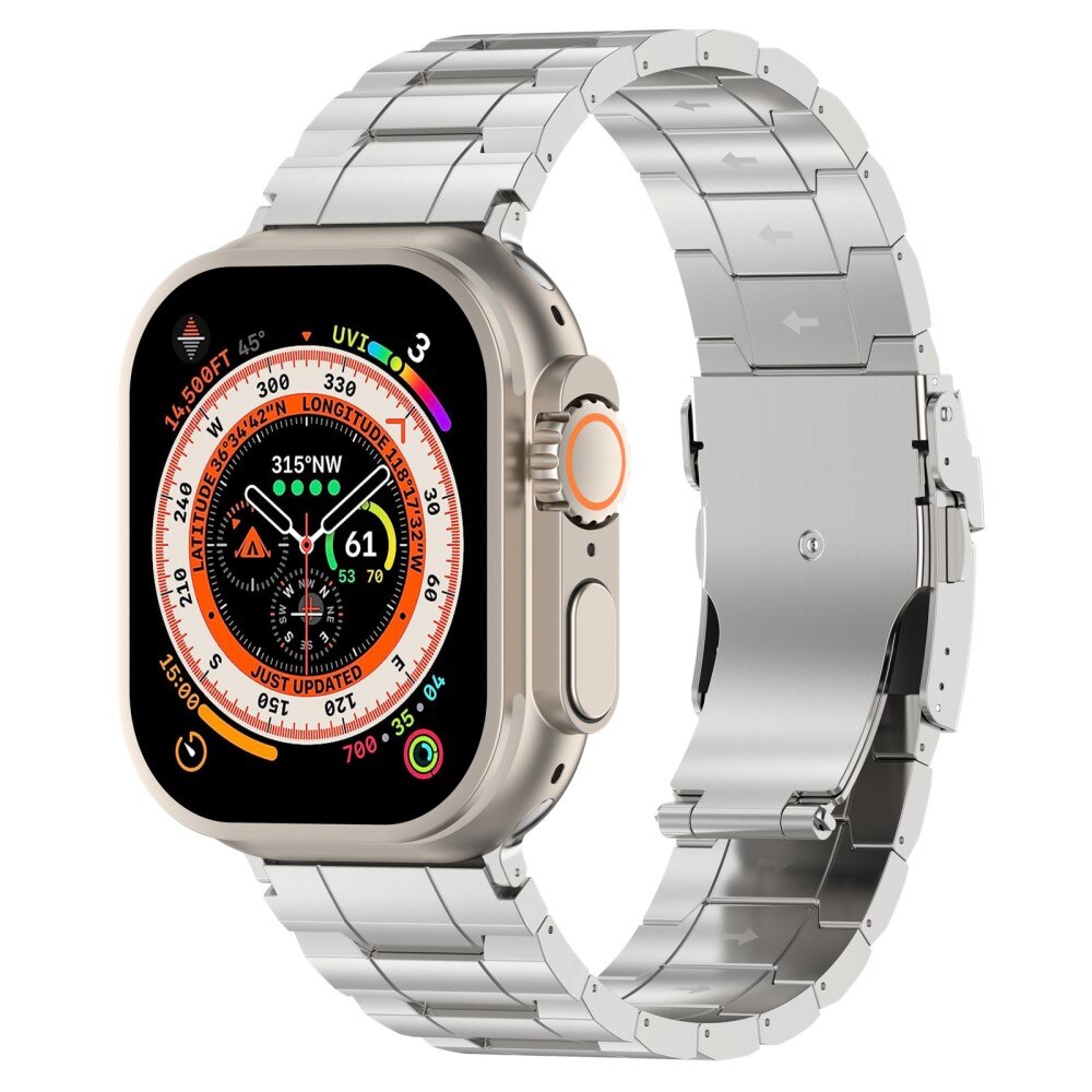 Elevate Titanarmband Apple Watch 41mm Series 9 silver