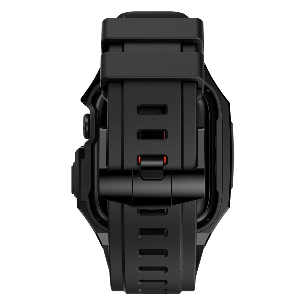 Stainless Steel Skal + Armband Apple Watch 45mm Series 9 svart