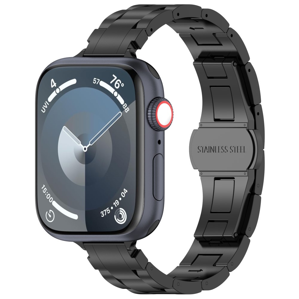 Slim Titanarmband Apple Watch Series 10 42mm svart