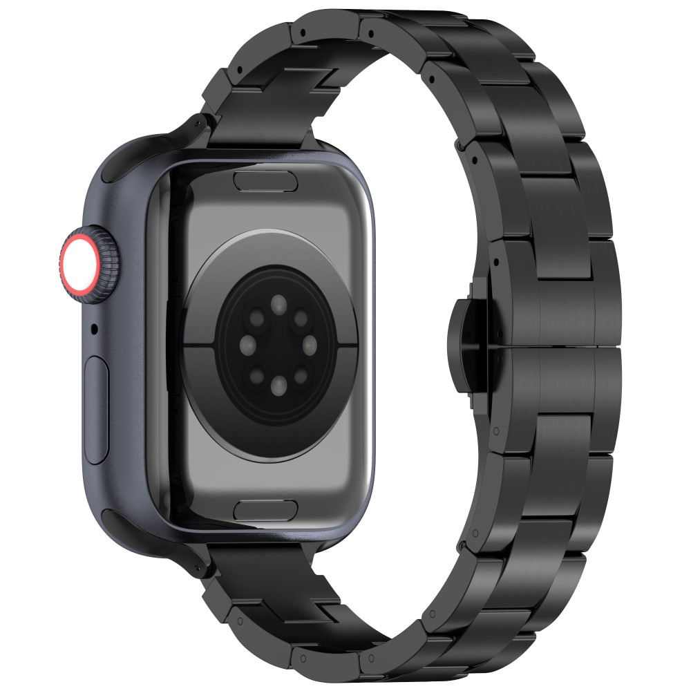 Slim Titanarmband Apple Watch 45mm Series 8 svart