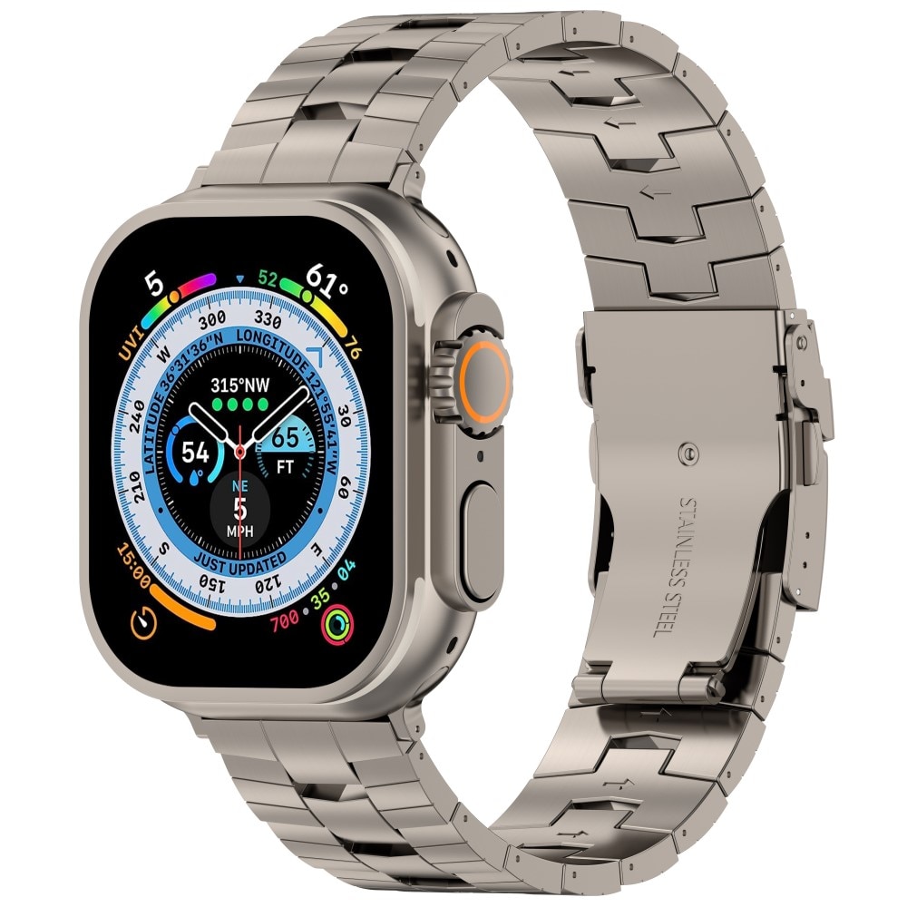 Race Titanarmband Apple Watch 45mm Series 8 grå