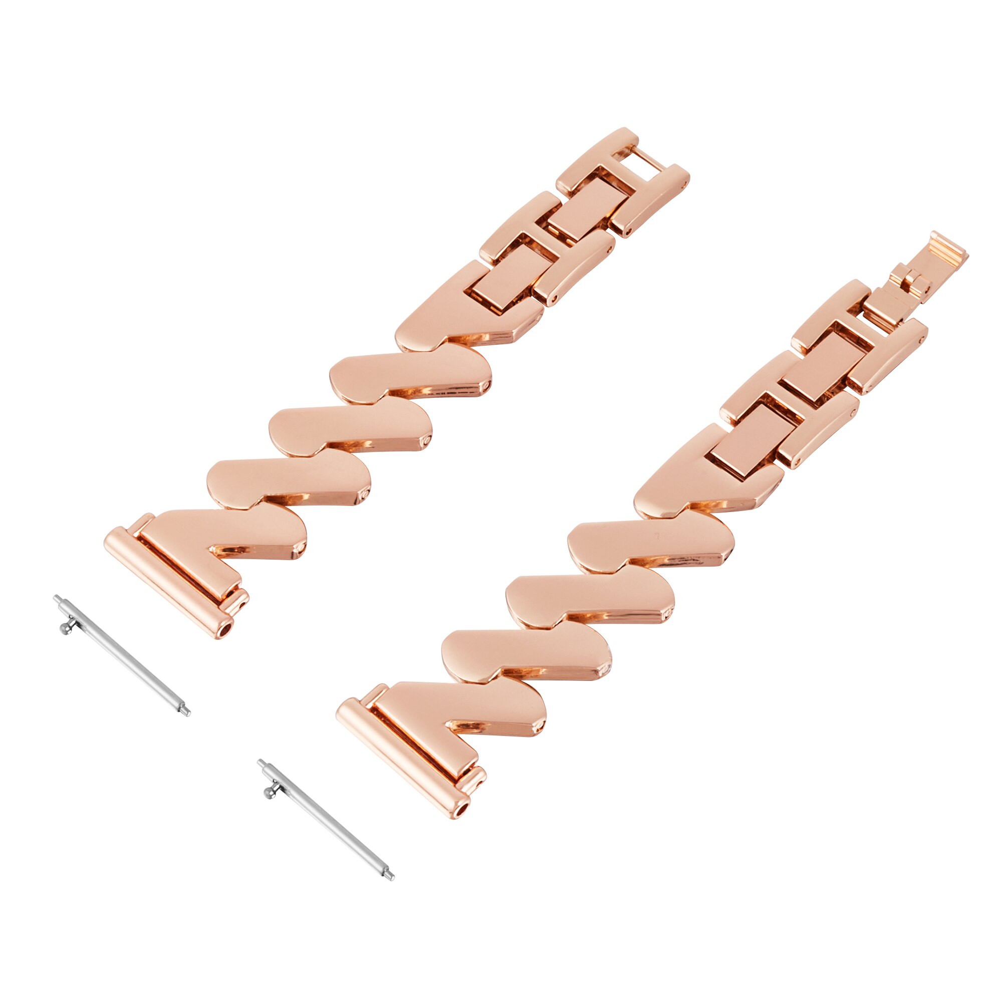 Vågigt Metallarmband Withings ScanWatch Light roséguld