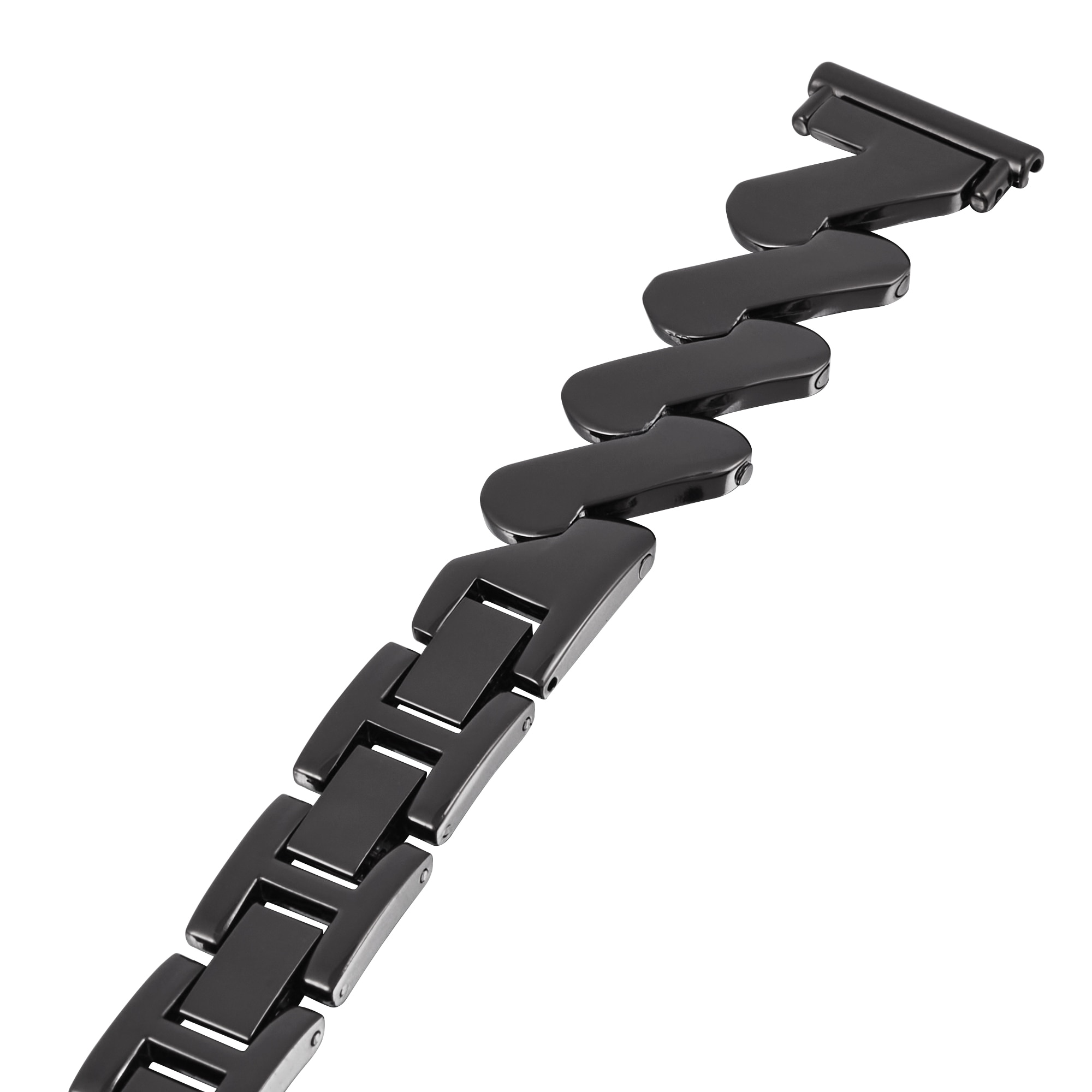 Vågigt Metallarmband Garmin Vivoactive 4s svart