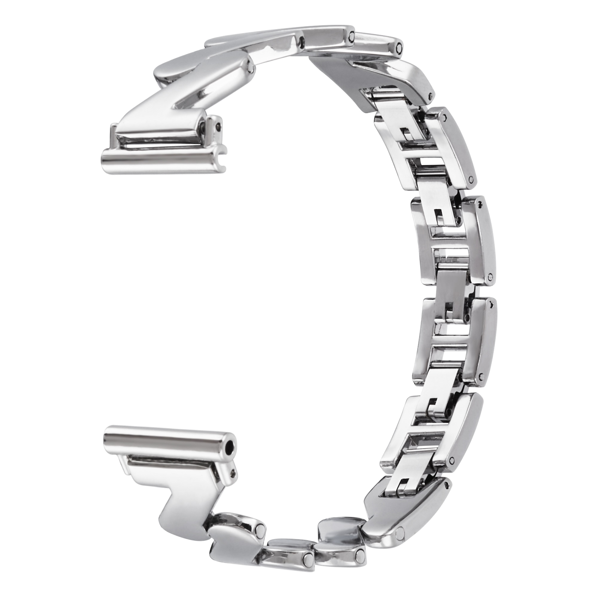 Vågigt Metallarmband Universal 20mm silver