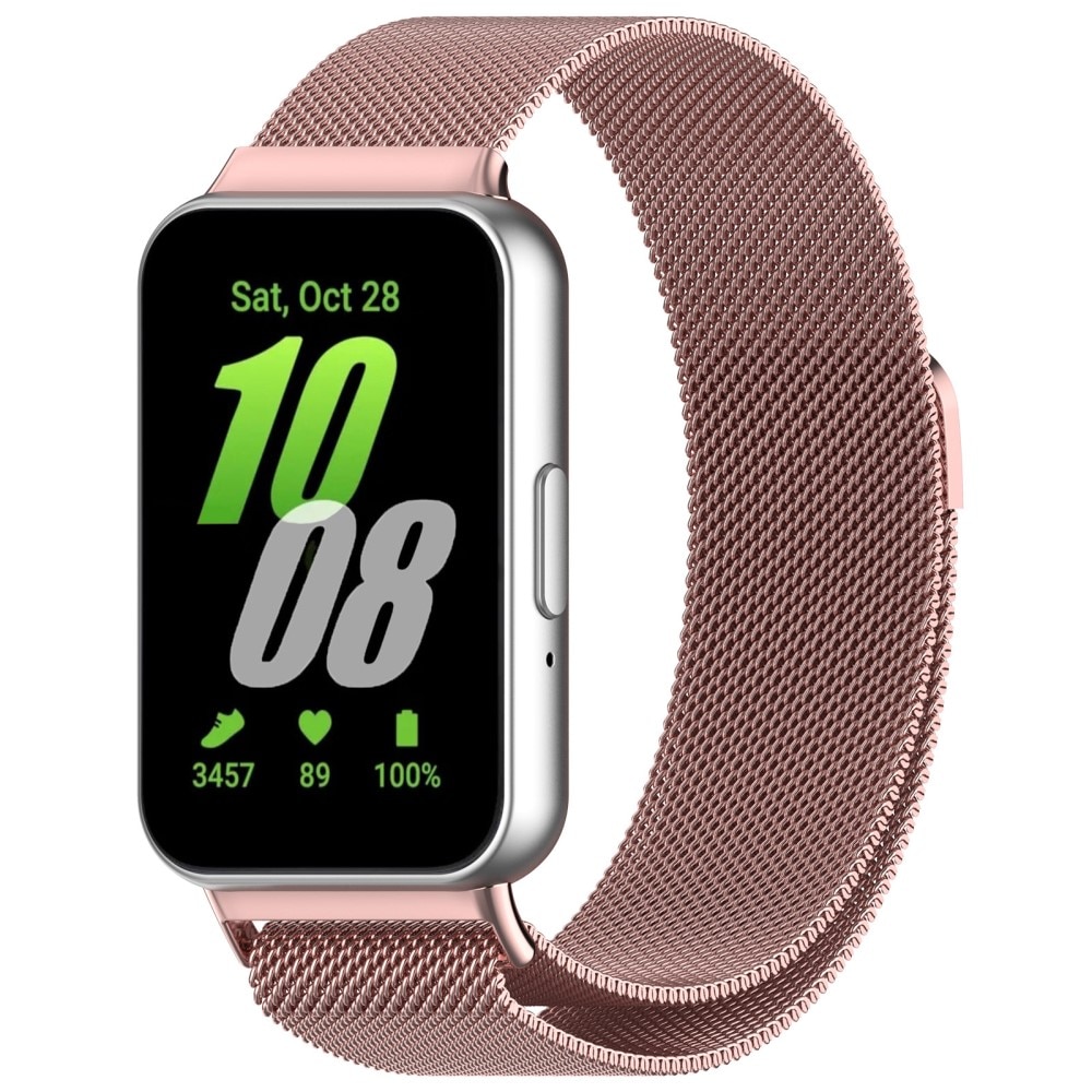 Armband Milanese Samsung Galaxy Fit 3 Rosa guld