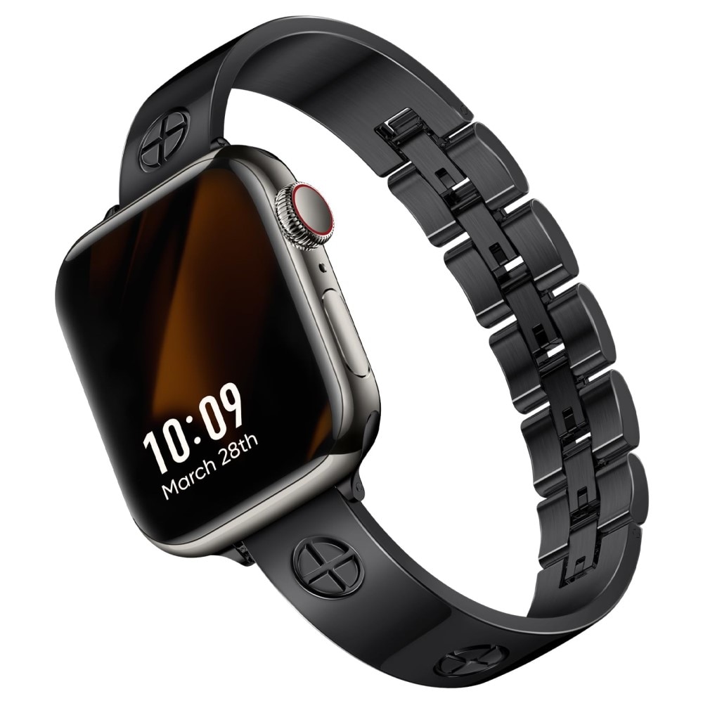 Bangle Cross Bracelet Apple Watch 41mm Series 9 svart