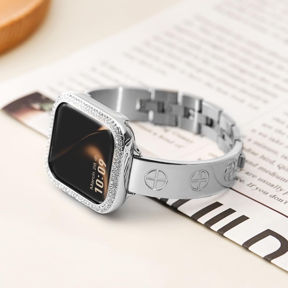 Bangle Cross Bracelet Apple Watch 41mm Series 7 silver