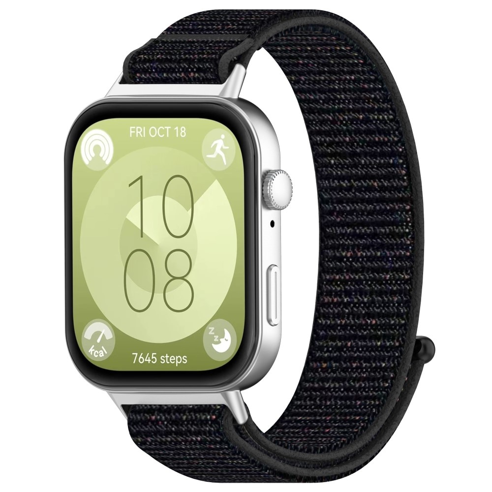 Nylonarmband Huawei Watch Fit 4 Pro Svart
