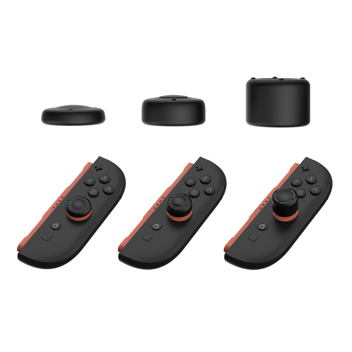 Joystick Knappskydd Silikon Nintendo Switch 2 (6-pack) svart