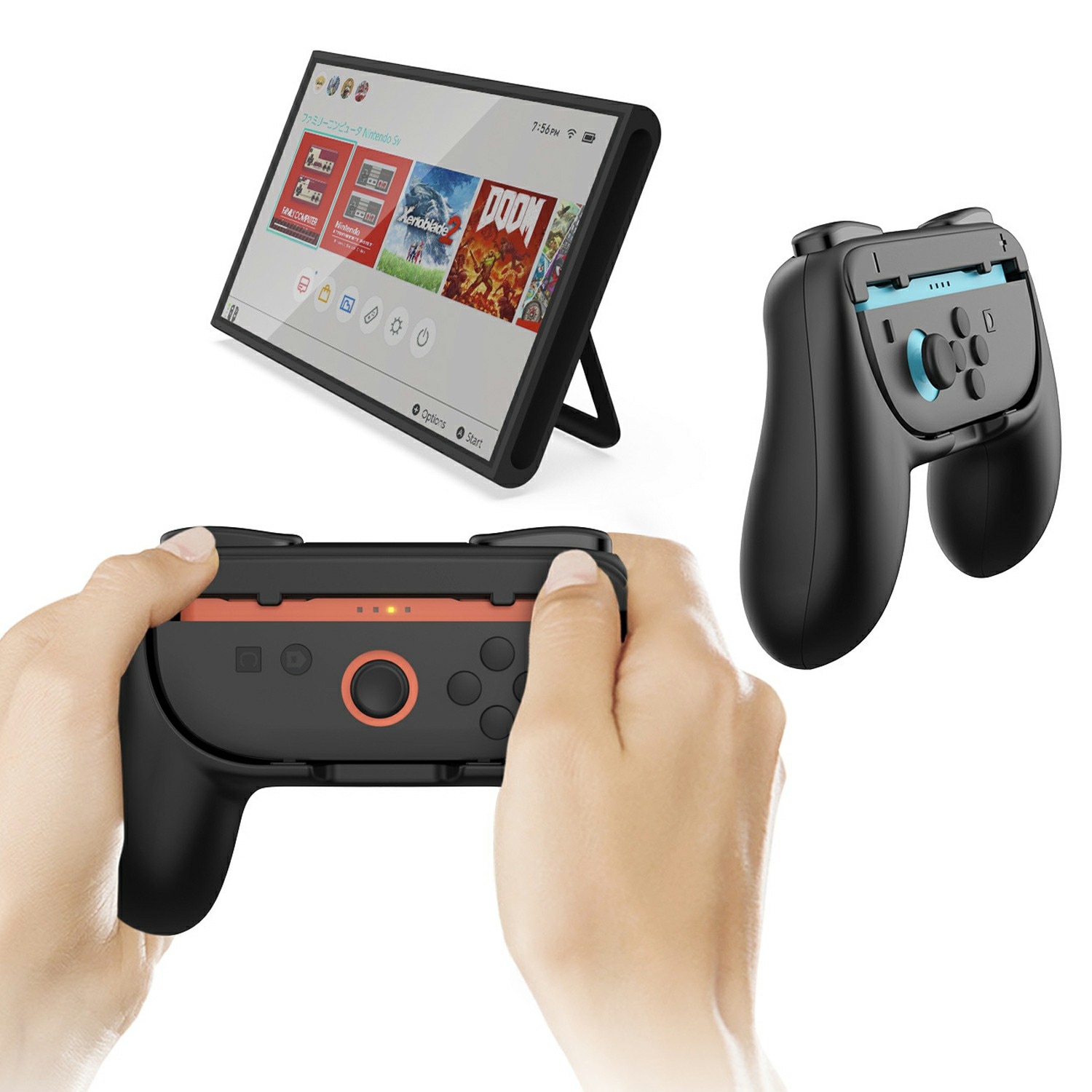 Joy-Con Grepp Handkontroller för Nintendo Switch 2 svart