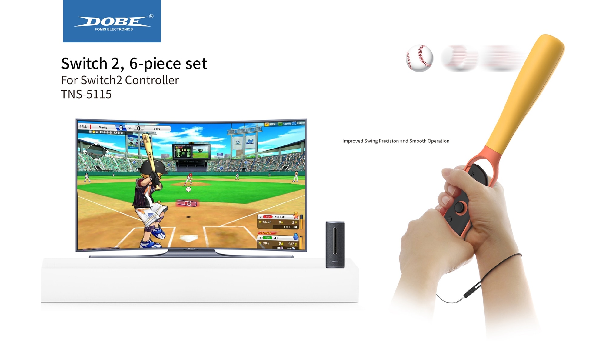 6-pack Sporttillbehör till Joy-Con Nintendo Switch 2 Blå/Röd