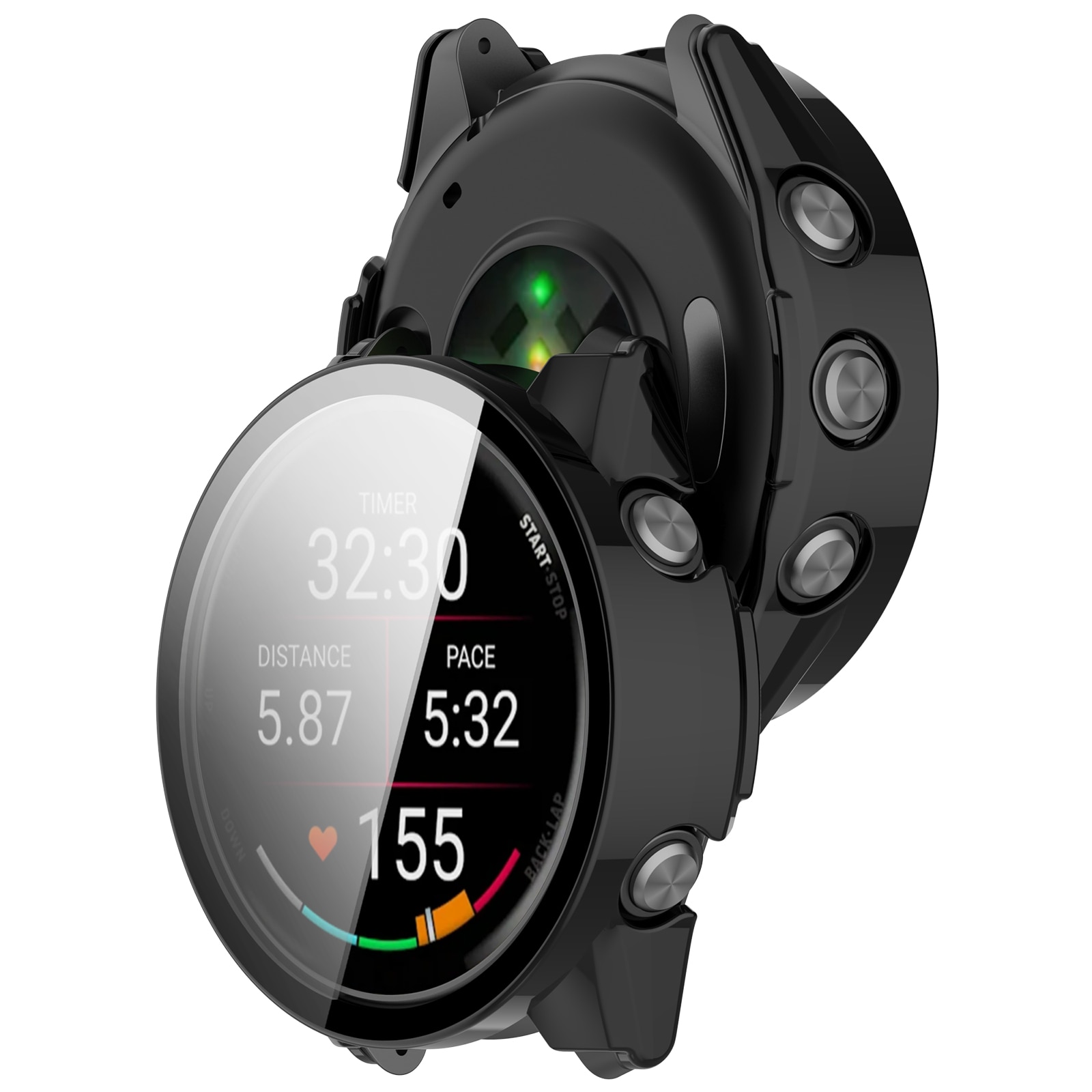 Full Cover Case Garmin Forerunner 970 Svart