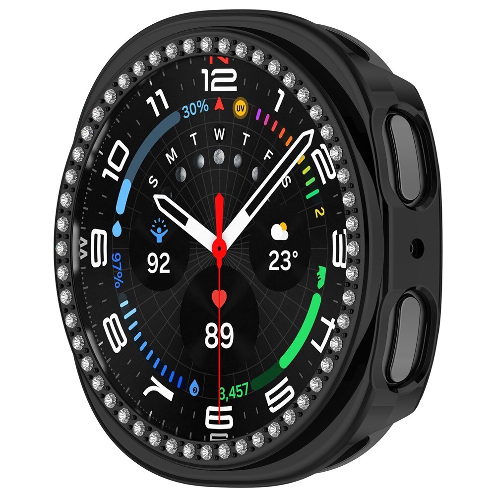 Rhinestone Skal Samsung Galaxy Watch 8 44mm Svart