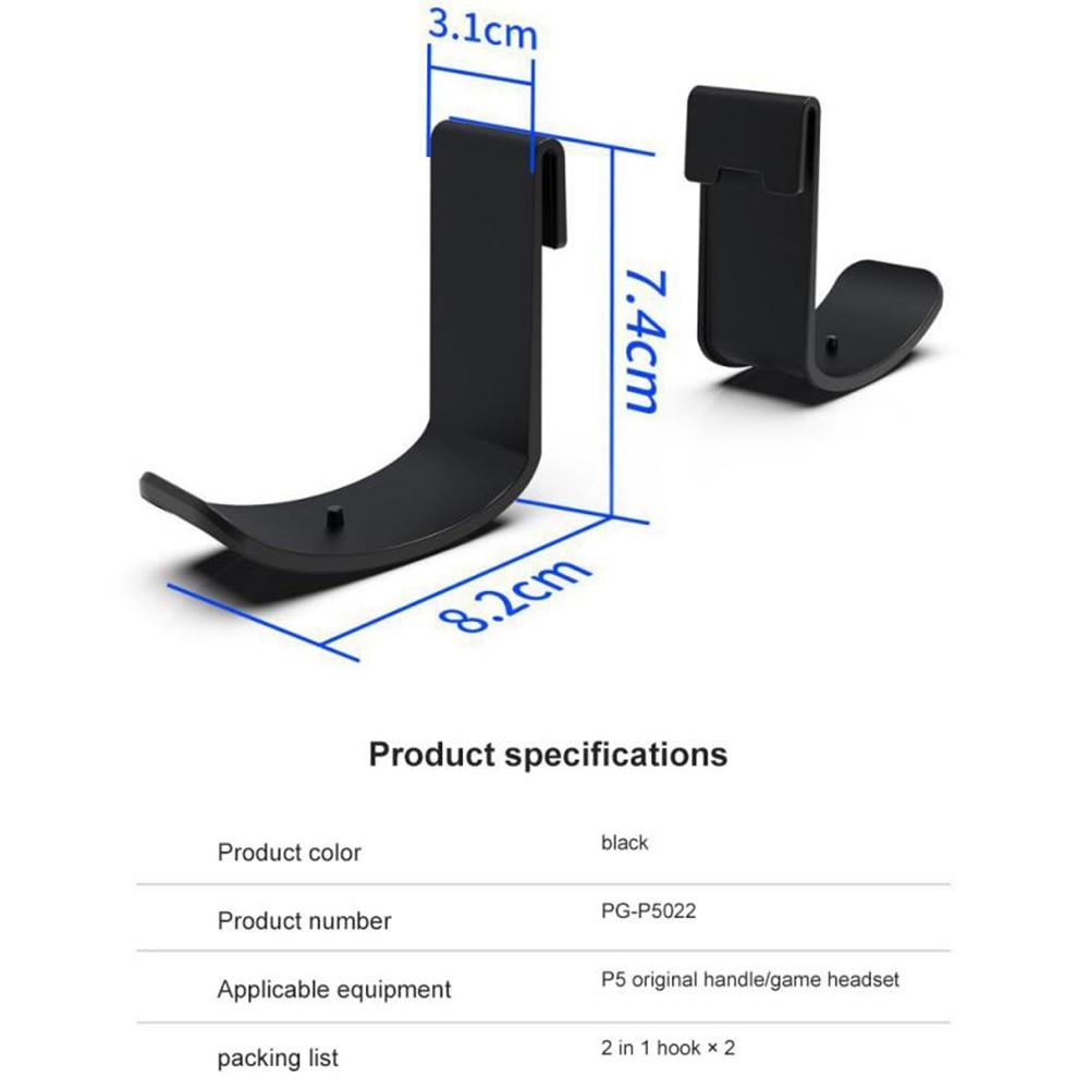 Krok för PlayStation 5-tillbehör svart (2-pack)