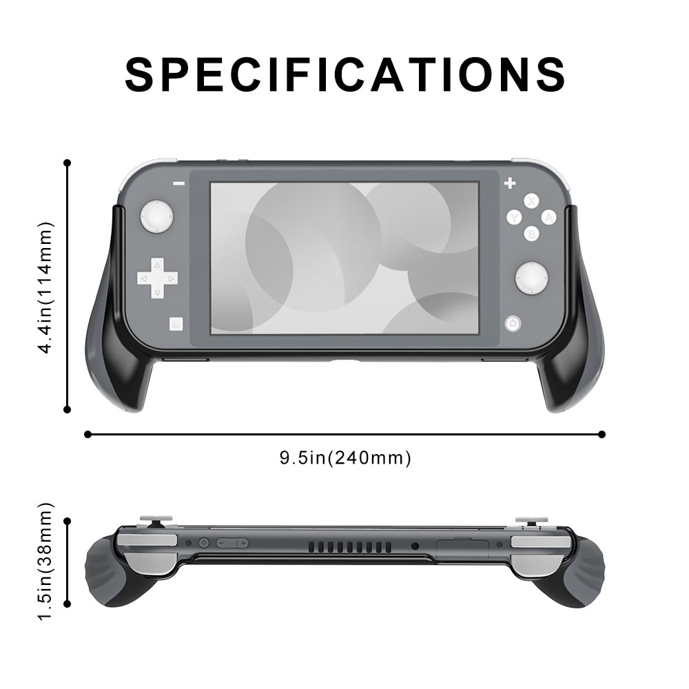 Ergonomic Handle Case Nintendo Switch Lite grå