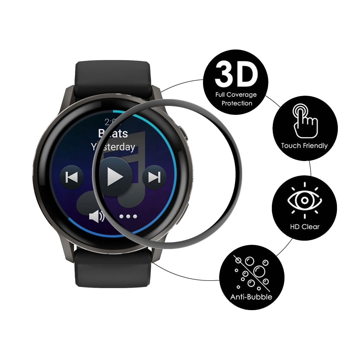 Garmin Venu 4 45mm Plexiglas Skärmskydd