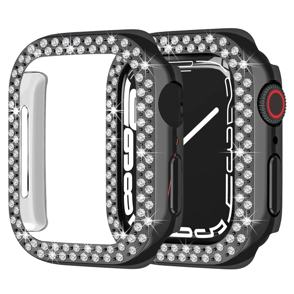 Rhinestone Skal Apple Watch 41mm Series 8 svart