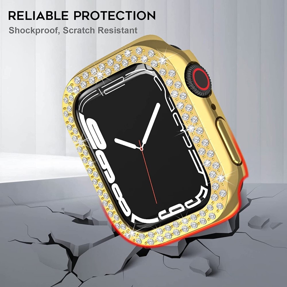 Rhinestone Skal Apple Watch 41mm Series 8 guld