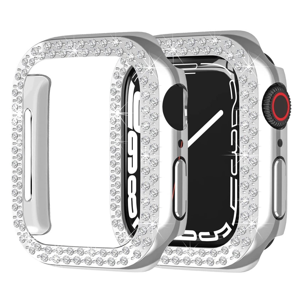 Rhinestone Skal Apple Watch 44mm silver