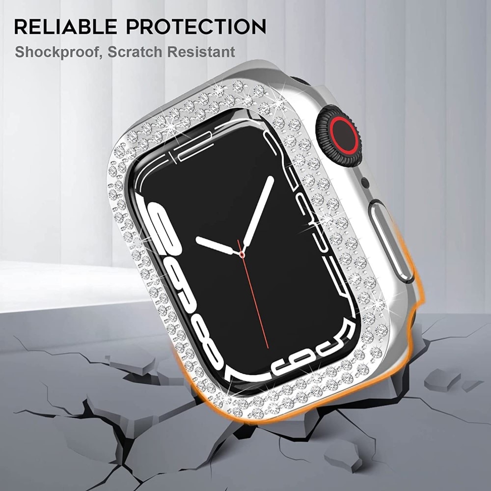 Rhinestone Skal Apple Watch SE 44mm silver