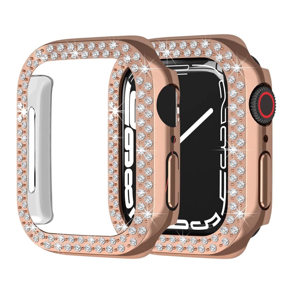 Rhinestone Skal Apple Watch 44mm roséguld