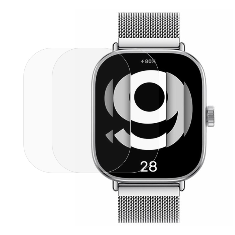 2-Pack härdat Glas 0.3mm Skärmskydd Xiaomi Redmi Watch 4