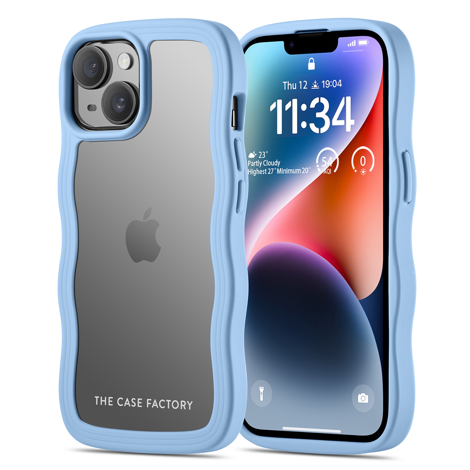 The Wave Case iPhone 15 Blå