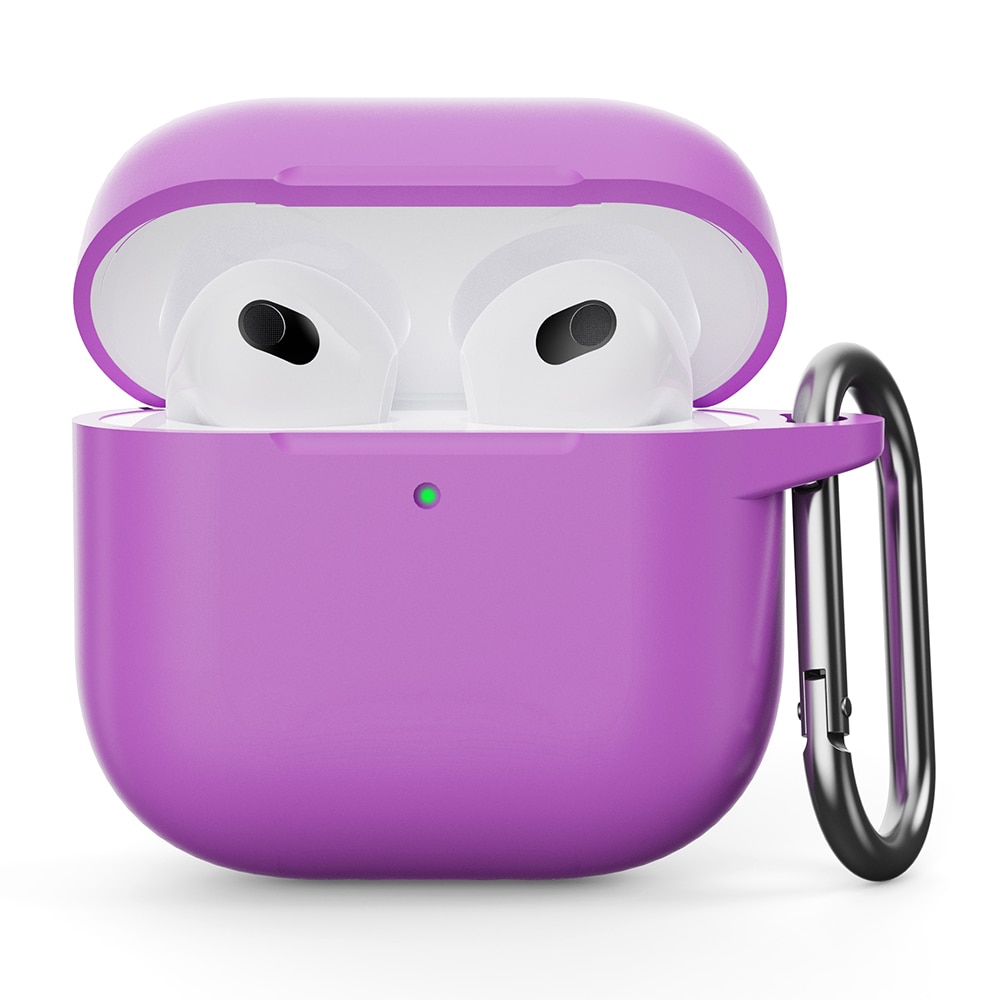 Silikonskal med karbinhake Apple AirPods 4 Lila