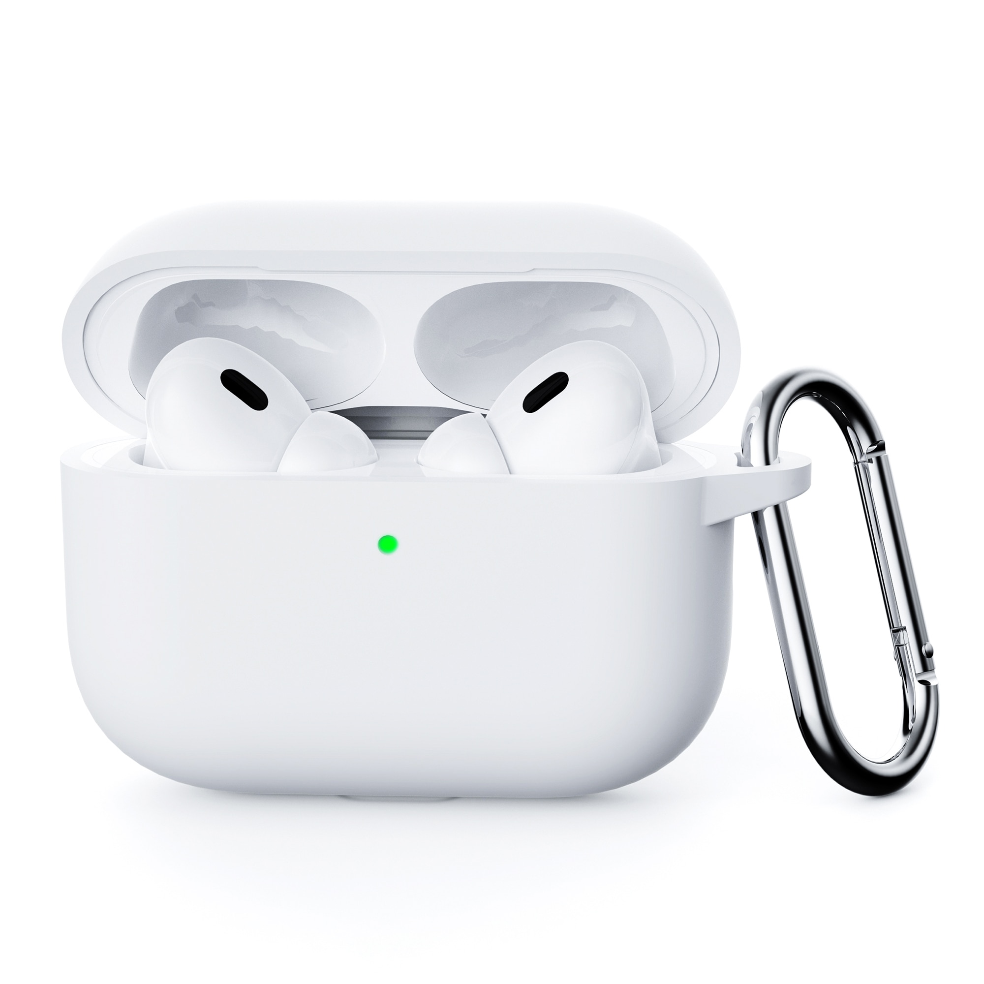 Silikonskal med karbinhake Apple AirPods Pro 3 Vit
