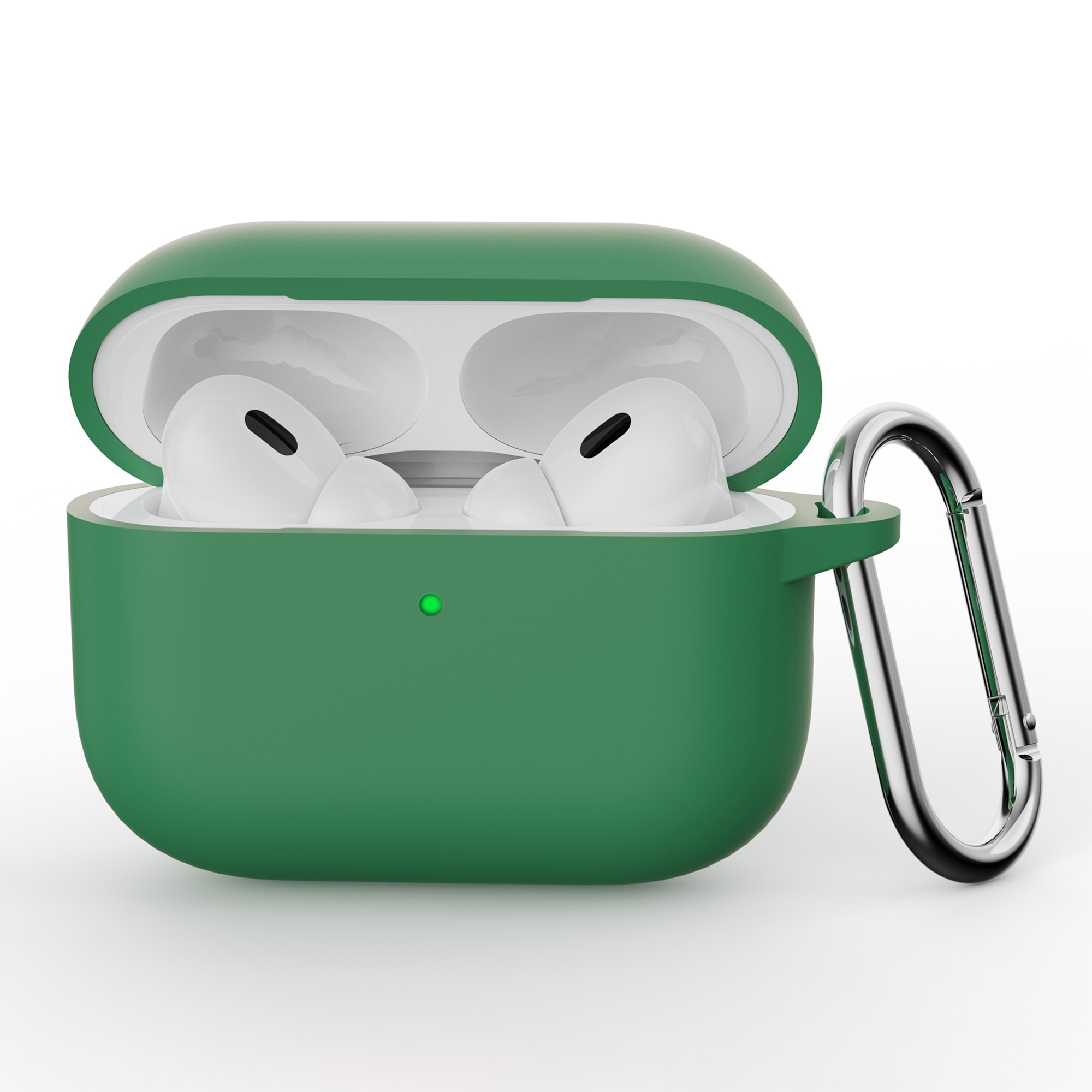 Silikonskal med karbinhake Apple AirPods Pro 3 Grön