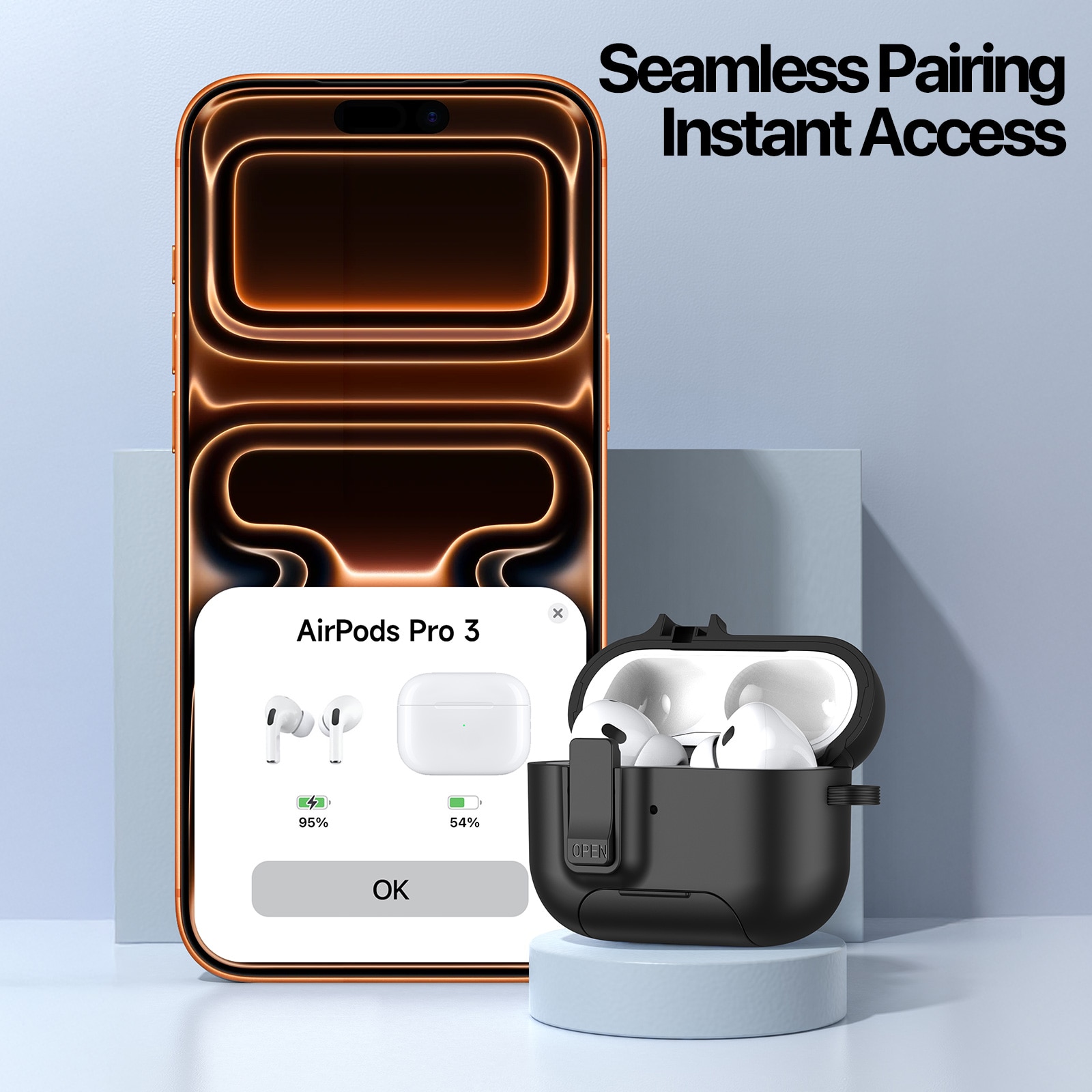 PECQ Series Skal Apple AirPods Pro 3 Svart