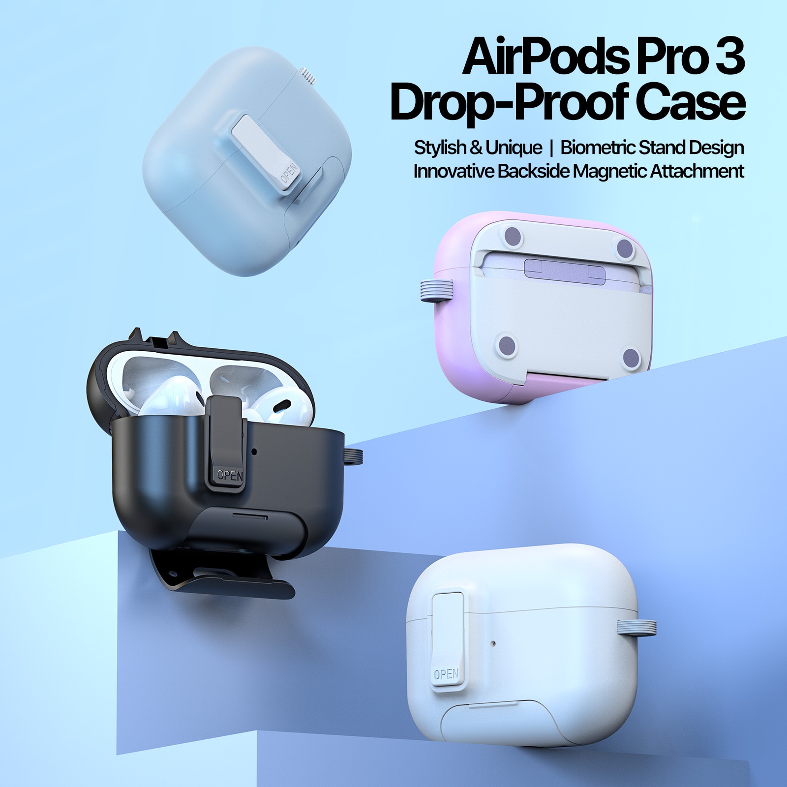 PECQ Series Skal Apple AirPods Pro 3 Svart