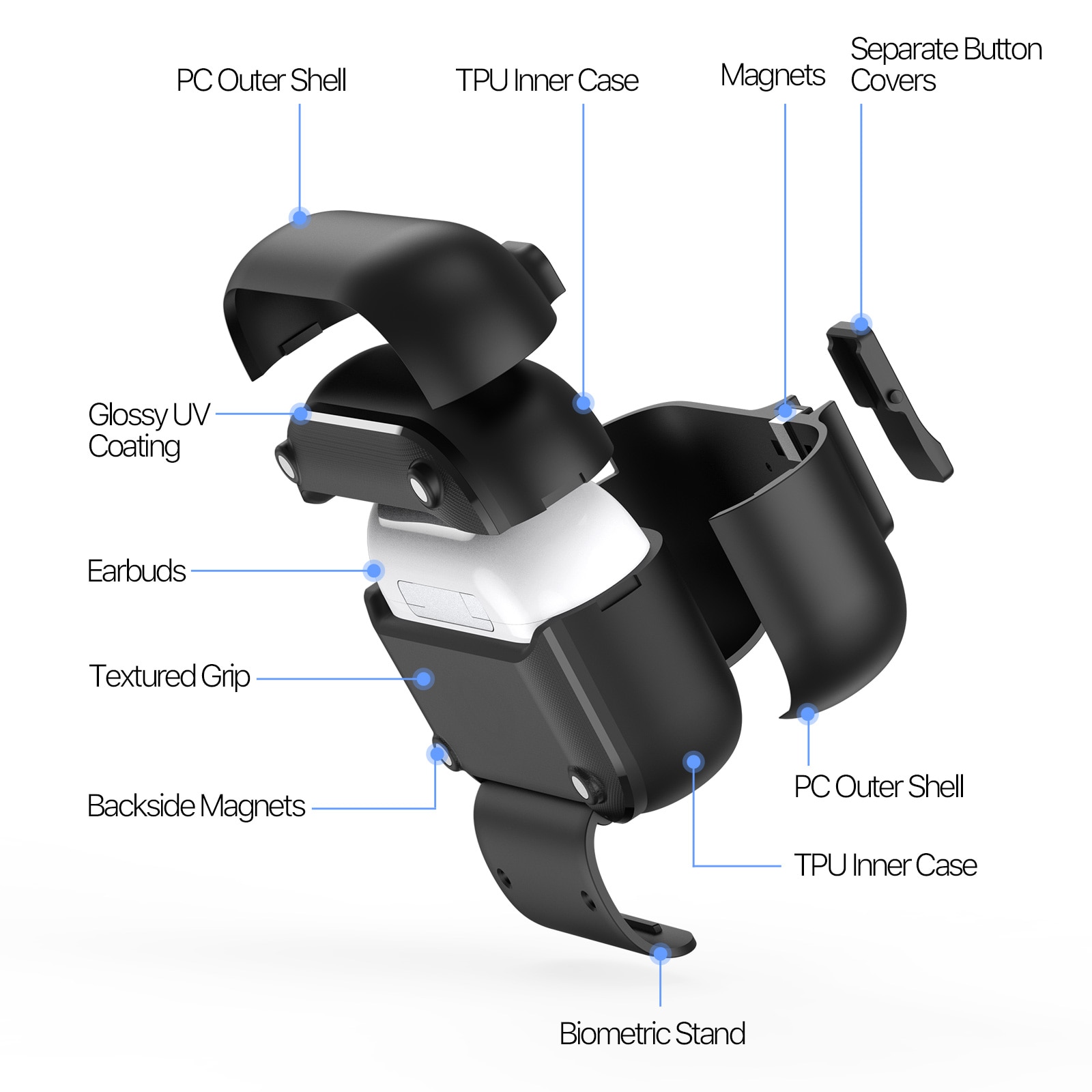 PECQ Series Skal Apple AirPods Pro 3 Svart