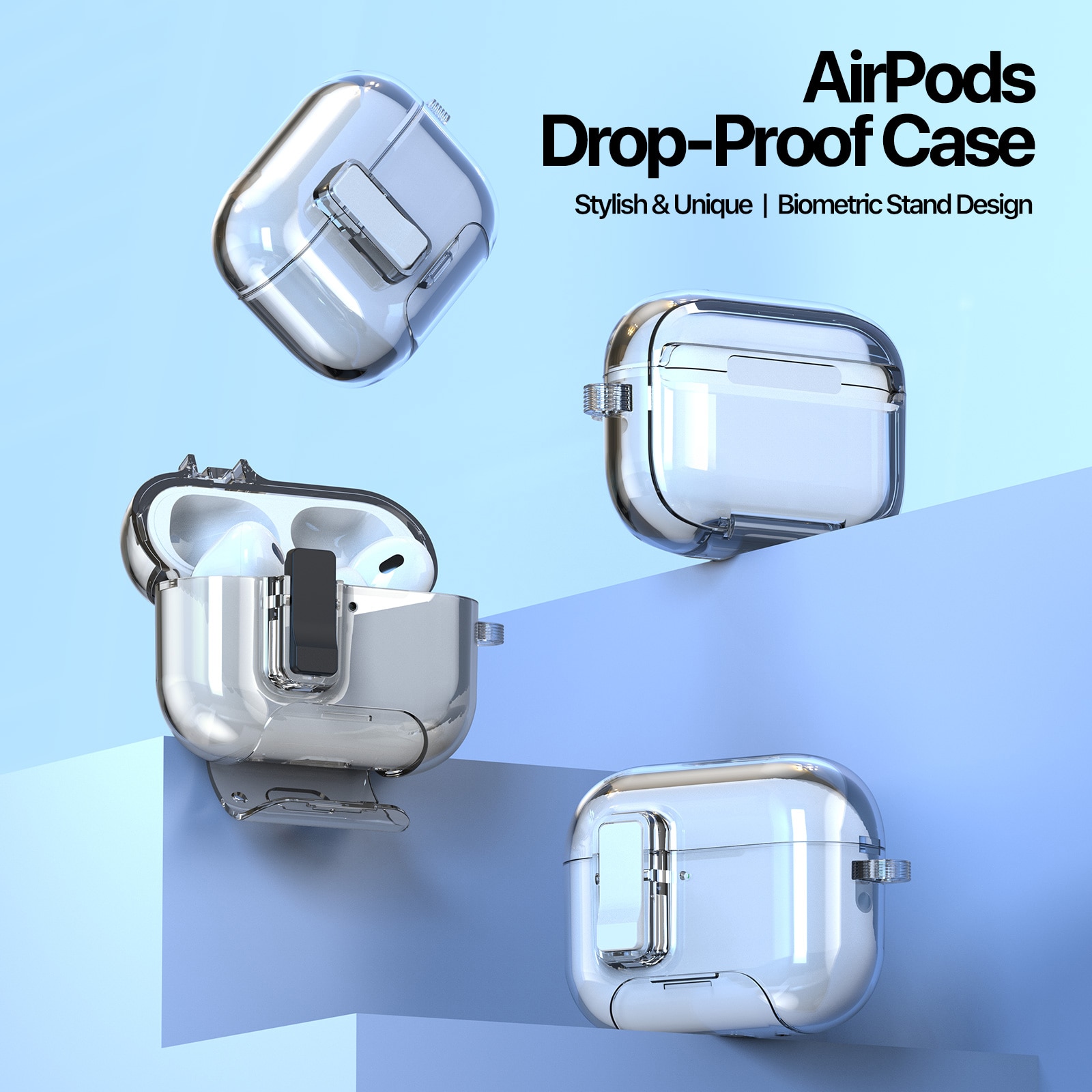 PECQ Series Skal Apple AirPods Pro 3 Genomskinlig