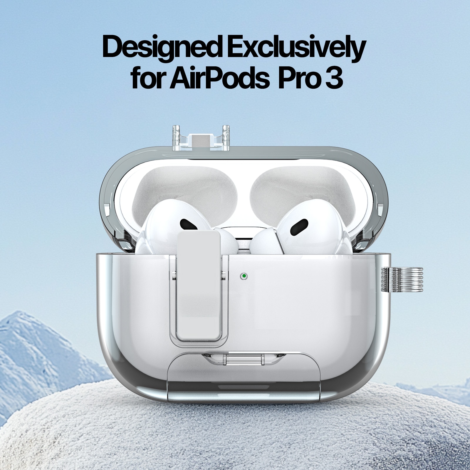 PECQ Series Skal Apple AirPods Pro 3 Genomskinlig